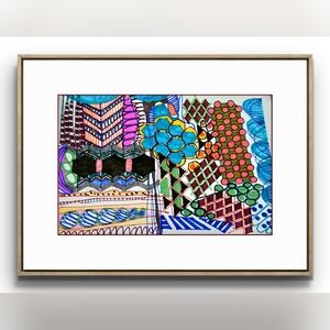 Origunal Vibrant Abstract Art 9x12